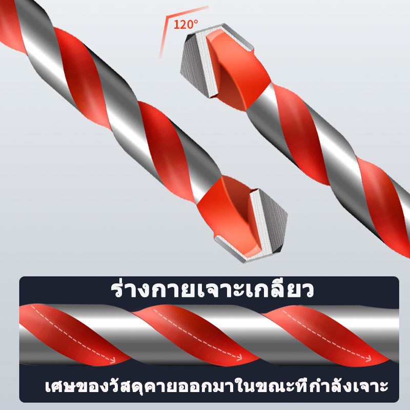 แข็งแรง2เท่าดอกสว่าน3-12mmดอกสว่านคาร์ไบด์ ดอกสว่านอเนกประสงค์ดอกสว่านเจาะเหล็ก ดอกเจาะปูน ดอกสว่านโรตารี่ ดอกเจาะเหล็ก - รูปที่ 4