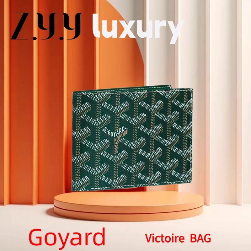 New Hot  ราคาพิเศษ Ready Stock 🍒โกย่า Goyard Victoire Wallet🍒กระเป๋าสตางค์ผู้ชาย Men Bags Bifold  Wallets