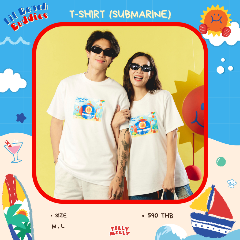 tilly Milly เสื้อยืดT-shirt (Submarine) - Lil Beach Buddies