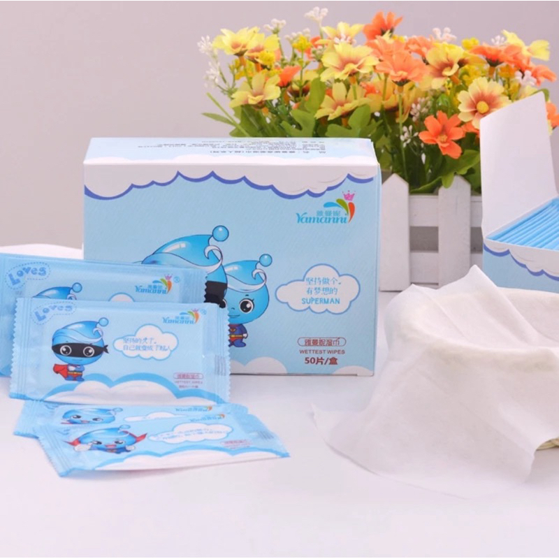 R-037 ทิชชู่เปียก ทิชชูเปียก ของแถมลูกค้า ทิชชู่เปียกวัว ทิชชูเปียกแบบซอง แบบพกพา ส่งเร็วทันใจ