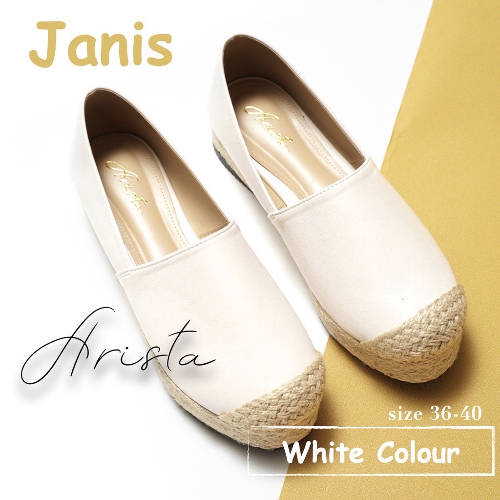 ส่งต่อรองเท้า Arista  รองเท้าผู้หญิง คัชชู หุ้มส้น สไตล์เกาหลี รุ่น Janis สีขาว( ART-030 )ไซร์37