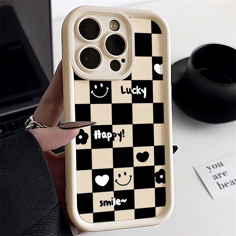 อัพเกรดเคสโทรศัพท์ซิลิโคน for iPhone 11 15 Pro Max 7 8 Plus XR XS Max 7P 14 13 12 Pro Max SE เคสโทรศัพท์ทาสีสีสันสดใส