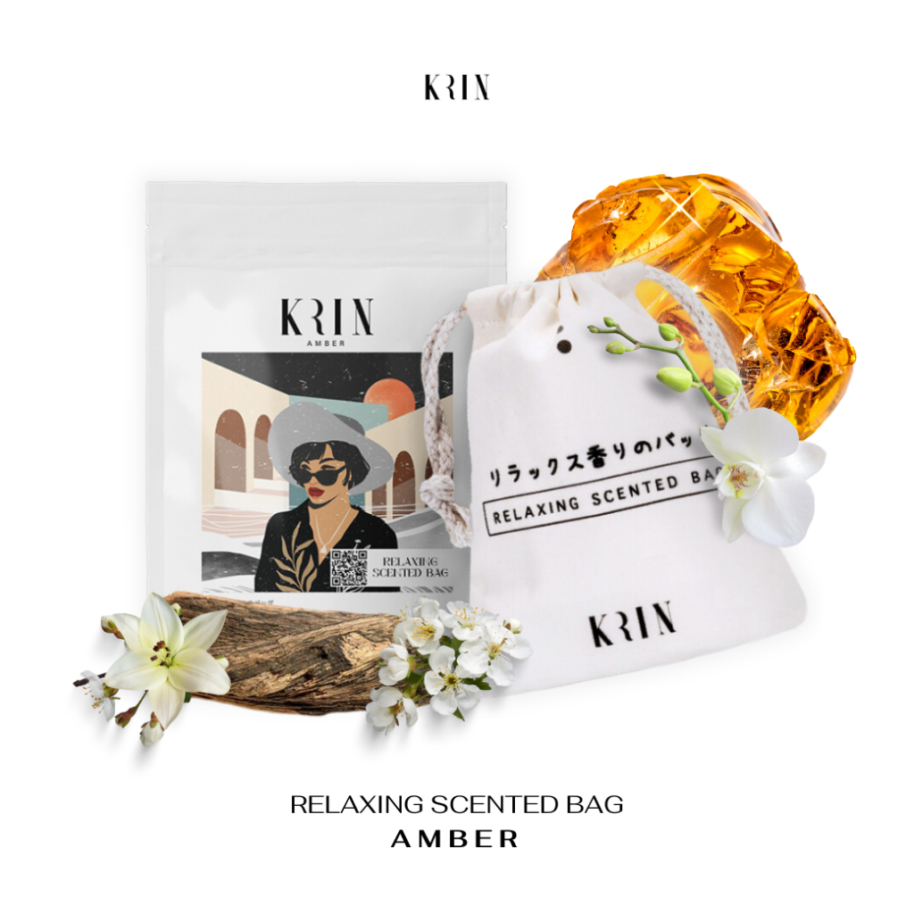 Krin Relaxing Scented Bag Amber. (ถุงหอมปรับอากาศ กลิ่น แอมเบอร์)