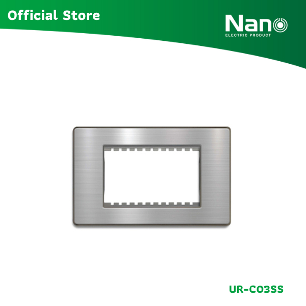 NANO แผงหน้ากากสแตนเลส ขนาด 3 ช่อง Urban series (1 ชิ้น/กล่อง) รุ่น UR-C03SS