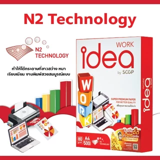 [ส่งฟรี!]Idea Work กระดาษถ่ายเอกสาร 80 แกรม A4 จำนวน 2 ลัง