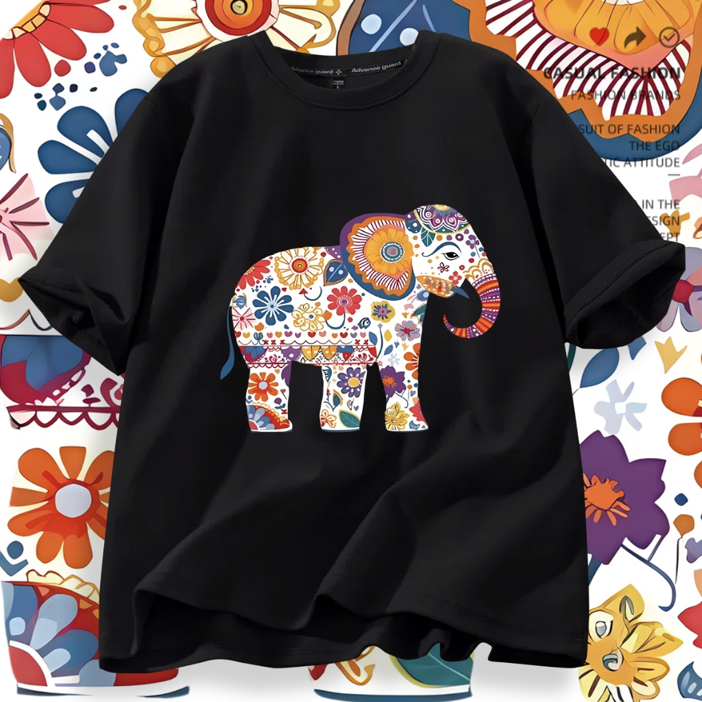 D634เสื้อยืดแขนสั้ง ใส่ได้ทั้งชายและหญิง ลายแฟชั่งนานาชาติร์**ปลีก-ส่ง
