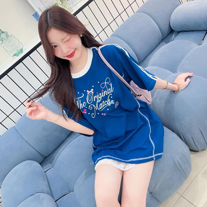 Sugarbeetshop | P04 Comfy sporty girl เสื้อยืดโอเวอร์ไซด์ ลุคสปอร์ตเกิลล์