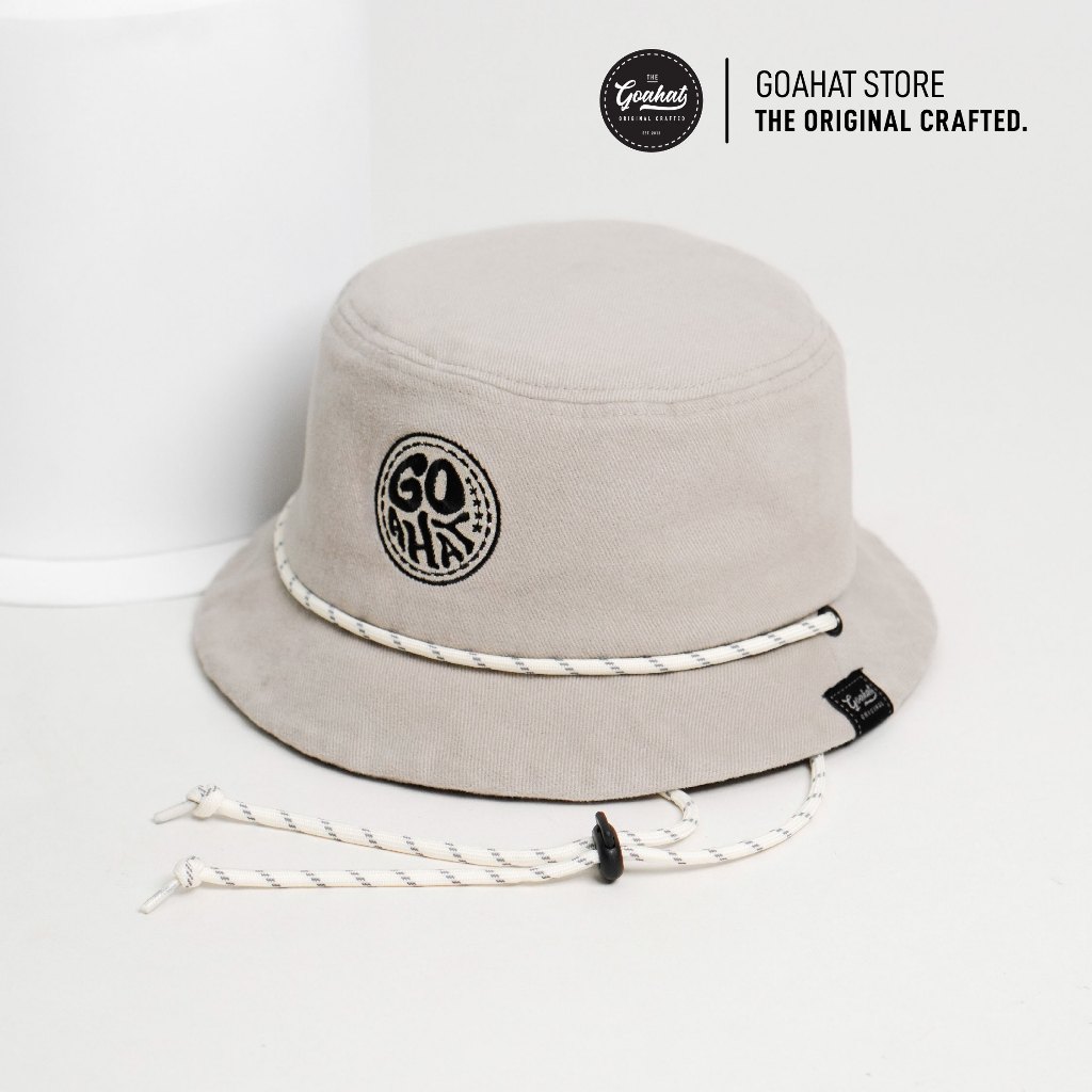 G157 Light Beige หมวกบักเก็ต คอตตอนหนาพิเศษ ฟอกเฟด เบา นุ่ม ใส่สบาย ระบายอากาศได้ดี