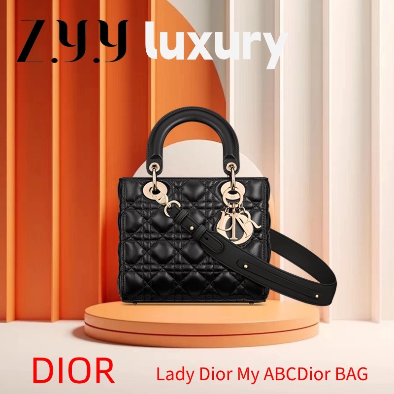 New Hot  ราคาพิเศษ Ready Stock ดิออร์ DIOR Lady Dior My ABC Women's Shoulder Bags Handbags Crossbody Bags 100%