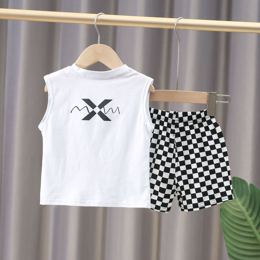 เสื้อผ้าเด็ก ชุดเด็กแฟชั่น ชุดเสื้อกล้าม set 2 ชิ้น สไตล์เกาหลี เนื้อผ้าดี 1-6ปี PFS0047 ราคา ถูกที่สุด ดีลบีเคเค แกลเลอรีภาพที่ 5