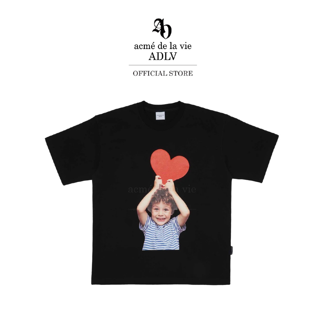 ADLV เสื้อยืด Oversize Baby Face Heart Boy Short Sleeve Tshirt Black (50321OBFSSU_S2BKXX)