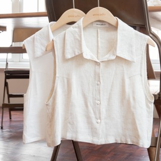 avo linen maki vest tops รุ่นนี้คือผ้าดีมากกก ผ้านุ่มไม่บาดผ…