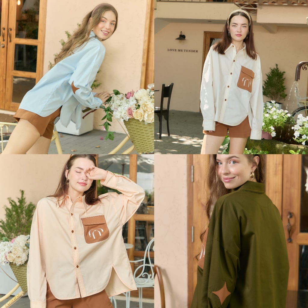 MONYN Stellar Oversized Shirt เสื้อเชิ้ตโอเวอร์ไซส์ แขนยาว มีกระเป๋าด้านหน้า