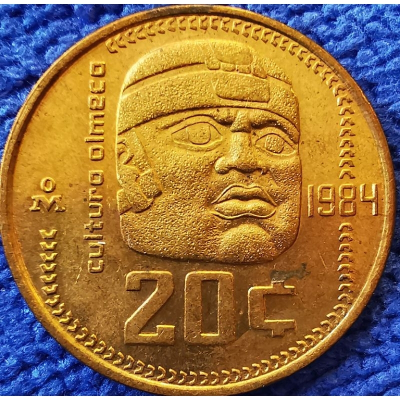เหรียญ​เม็กซิโก​ Mexico, 20​ Centavos, ใช้แล้ว​, #3389T
