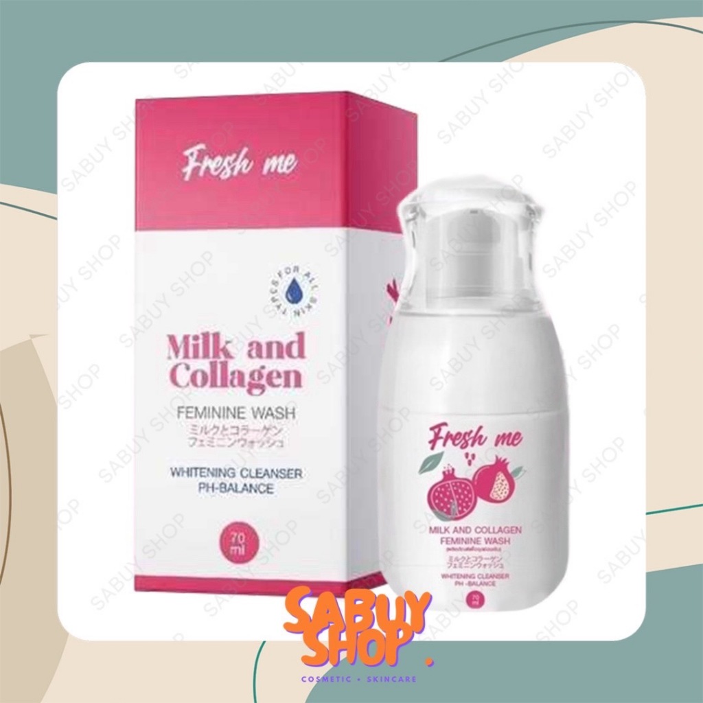 (70ml.x1ชิ้น) Fresh Me Milk & Collagen Feminine Wash เฟรชมี เฟมินีน วอช