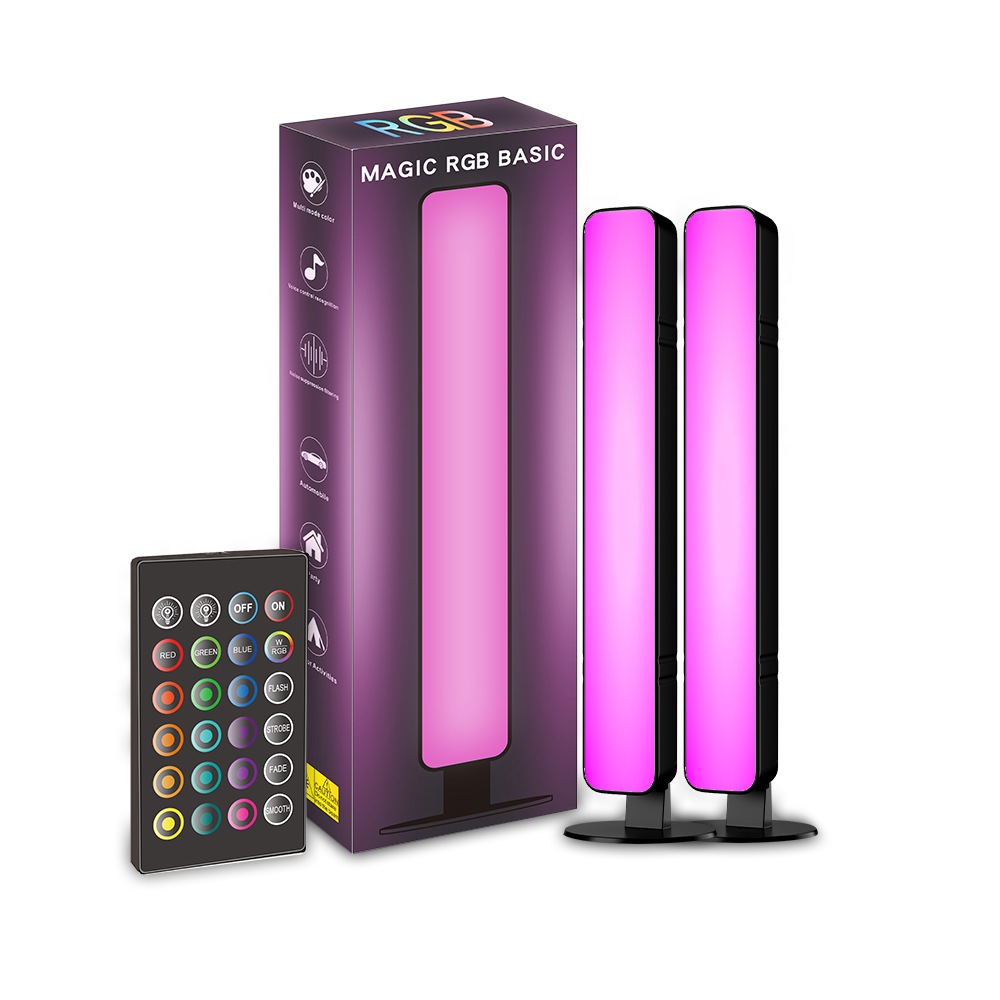 RGB บรรยากาศโคมไฟ LED สำหรับห้องนั่งเล่นคอมพิวเตอร์เกมแสงโดยรอบแสงโต๊ะ USB สุดเย็นพร้อมรีโมทคอนโทรล 24 กุญแจ