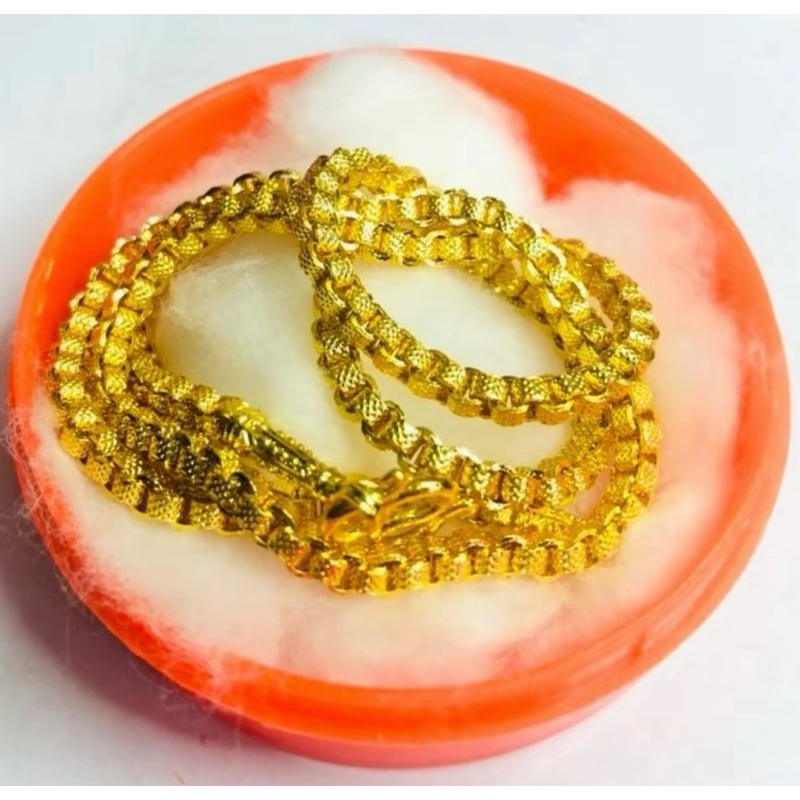 สร้อยคอทาโร่ 1 บาท ชุบเศษทองเยาวราช เหมือนแท้ 100% ไม่ลอก ไม่ดำ รับประกัน 6 เดือน สร้อยคอทอง ทองปลอม สร้อยทองปลอม - รูปที่ 2