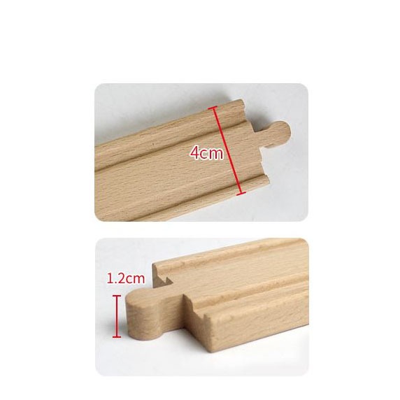 รางรถไฟไม้ ของเล่นไม้สำหรับเด็ก สะพานรถไฟ ประกอบเข้าได้กับรางรถไฟไม้ทั่วไป - รูปที่ 5