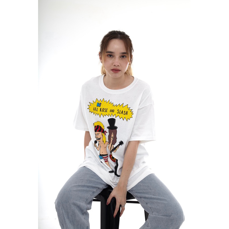 Cosmicbkk เสื้อยืด Axl Rose & Slash