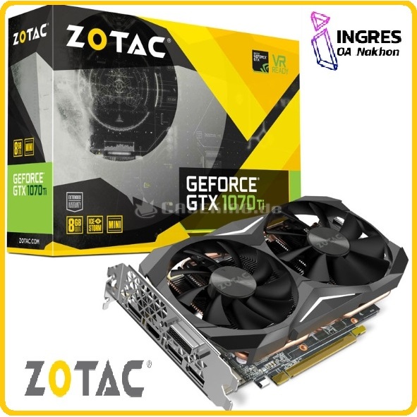 VGA (การ์ดแสดงผล) ZOTAC GeForce® GTX 1070Ti 8 gb (INGRES) (มือสอง ประกันร้าน 15 วัน)