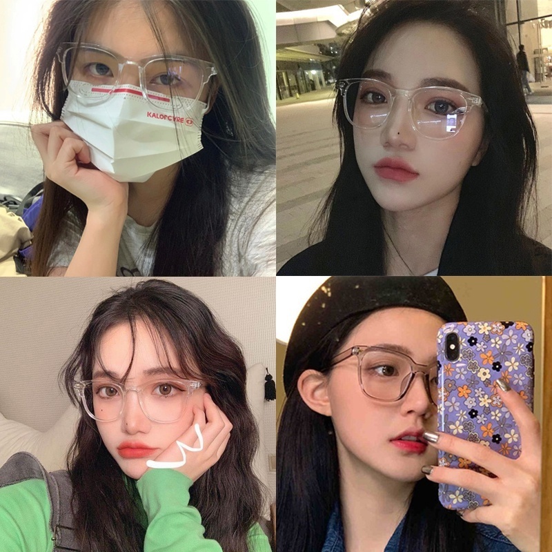 My แฟชั่นเกาหลี แว่นสายตาสั้น 0-500° กรอบดำ แว่นกรองแสง เครื่องประดับแฟชั่น unisex เหมาะสำหรับสาวทันสมัย ป้องกันแสงสีฟ้า - รูปที่ 2