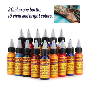 หมึกสักถาวร 5/30 มล. 16 สี อุปกรณ์เสริม สําหรับสักร่างกาย