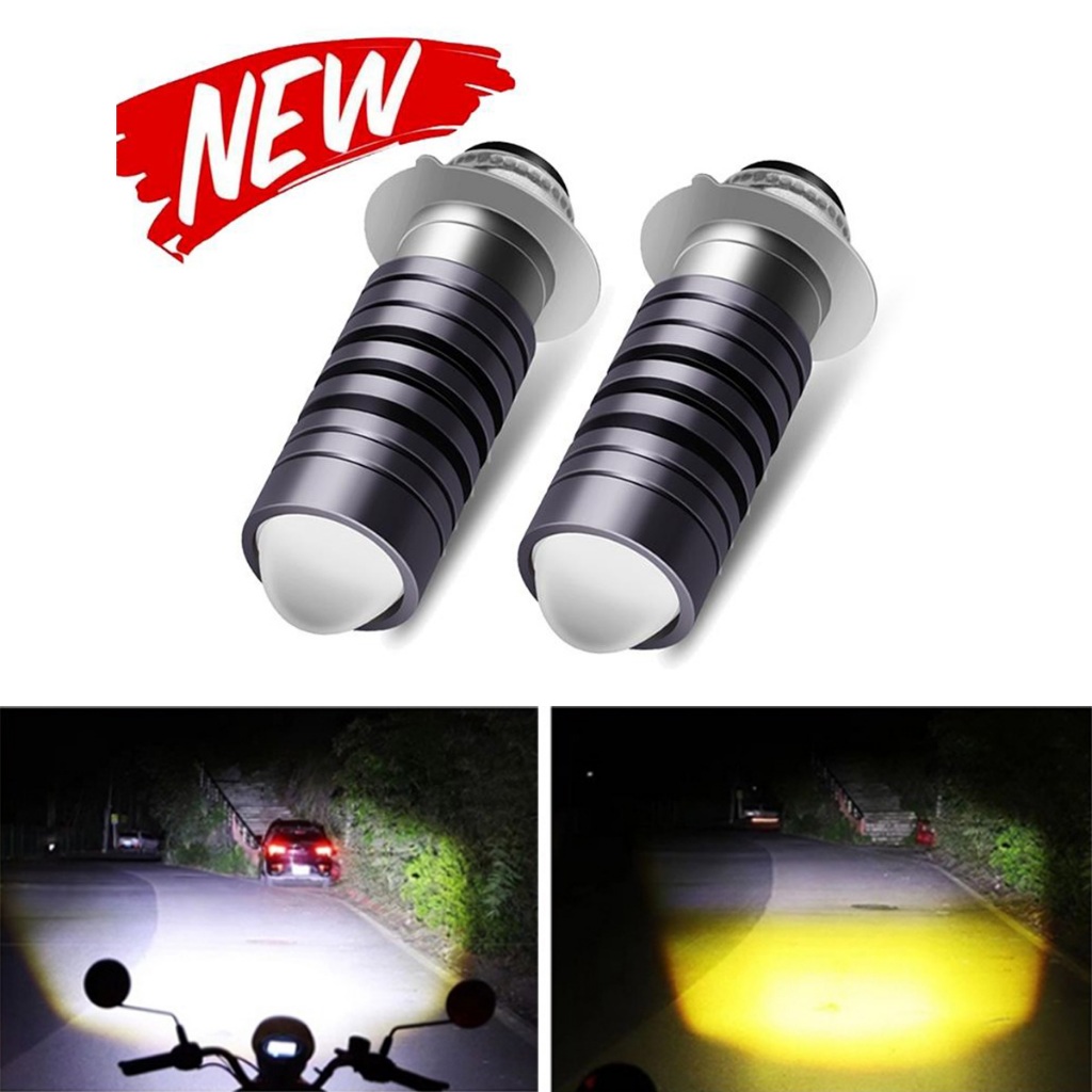 [Value Choice] หลอดไฟหน้า LED T19 P15D PX15D H6M H4 HS1 Hi/Lo Beam 6000K สีขาว 3000K สีเหลือง AC DC 