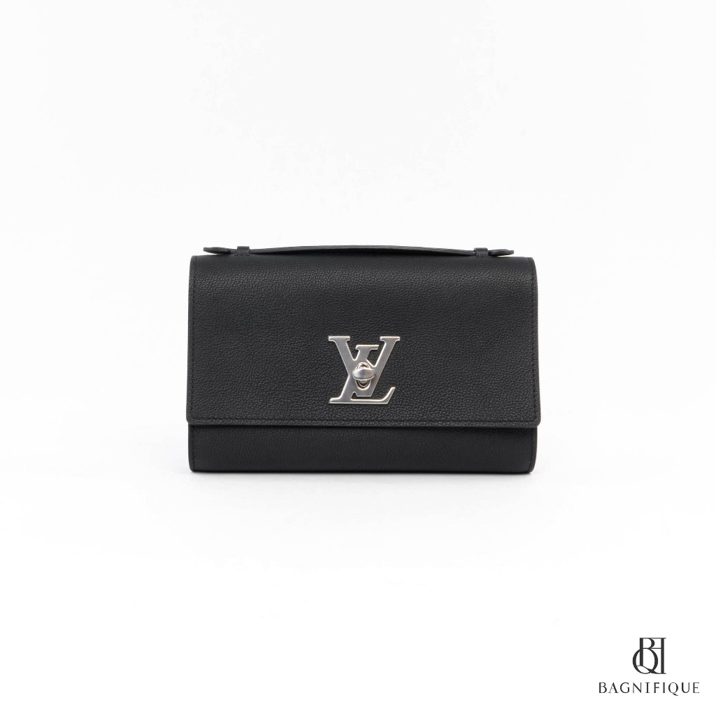 LV LOCKME  BLACK CALF SHW