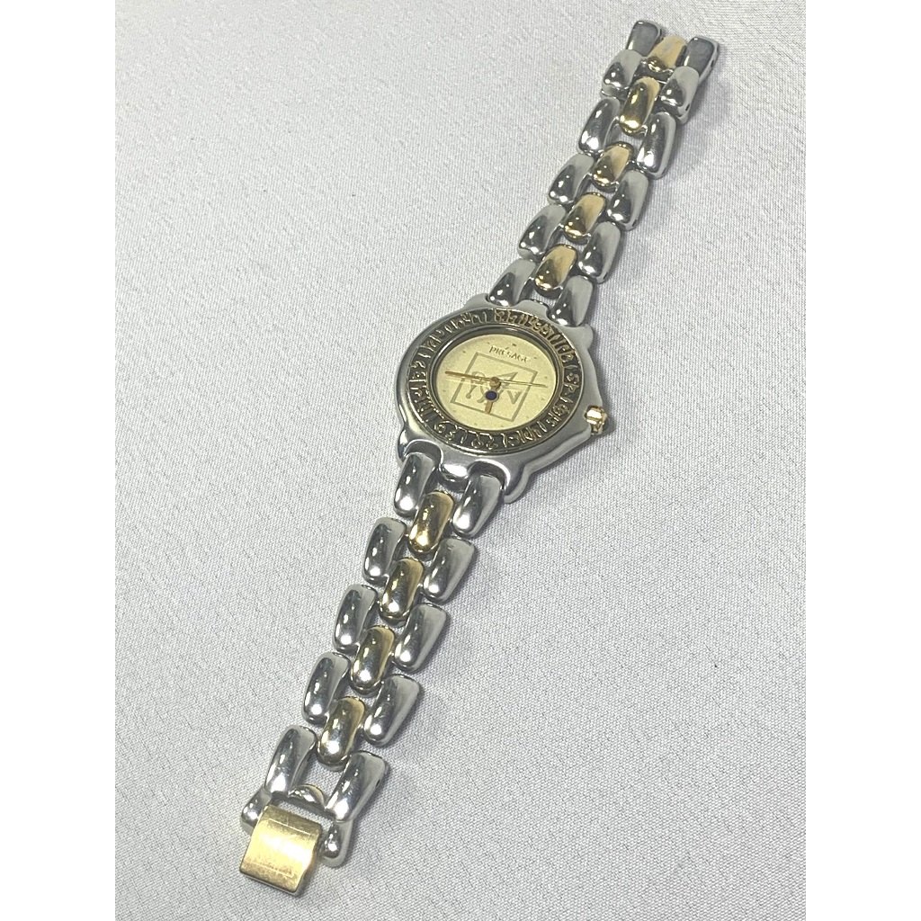 SEIKO PRESAGE VINTAGEรุ่นหายาก 7N01-6180(ปี1990)นาฬิกาควอทซ์ญี่ปุ่นแท้100%ตัวเรือนสแตนเลสกรอบสีดำและหน้าปัดสีครีมมือ2สวย