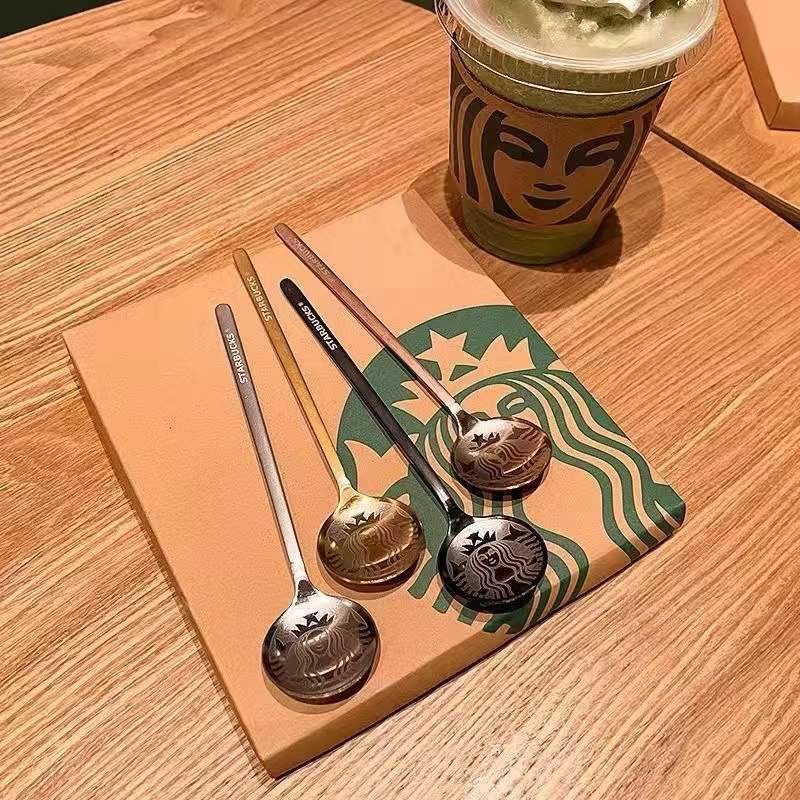 ช้อนกาแฟ Starbucks สำหรับชงกาแฟ ทานขนม ช้อนการ์ตูน