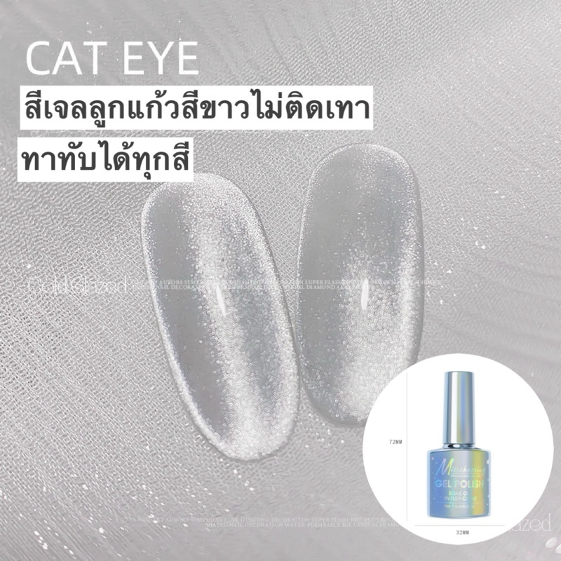 สีเจลลูกแก้วใช้ทาเล็บ (สีลูกแก้วสีขาว) ขนาด 7.5ml ใช้ทาทับได้ทุกสีไม่ติดเทา