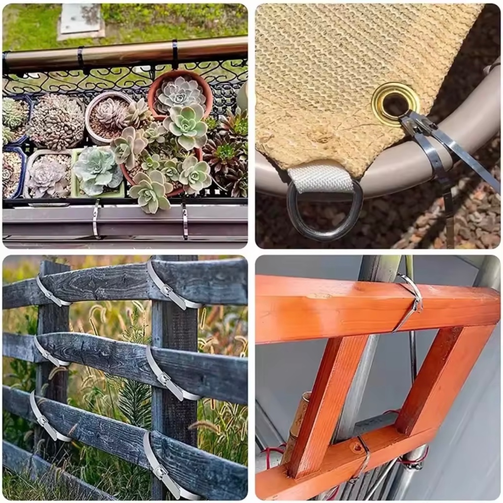 (100 ชิ้น) เคเบิ้ลไทร์ สแตนเลส 304 กว้าง 4.6มม. ยาว 150-600มม. สายรัด สายรัดของ สายรัดเคเบิ้ลไทร์ สายรัดสแตนเลส (cable T - รูปที่ 3