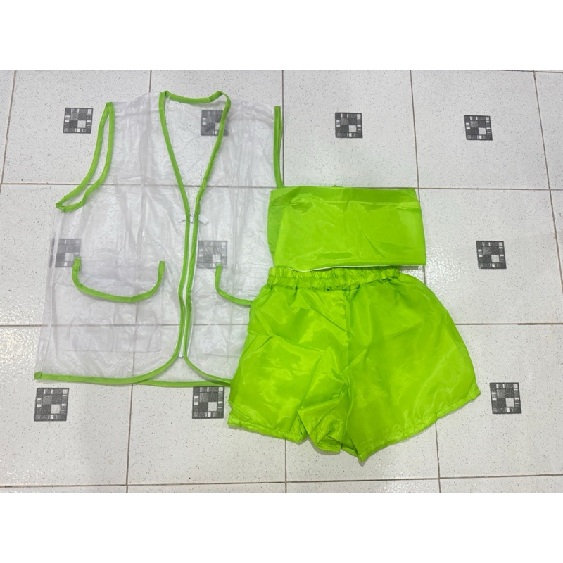 เซต3ชิ้น เกาะอก+ขาสั้น+เสื้อคลุมกันน้ำ ชุดเล่นสงกรานต์ - รูปที่ 5