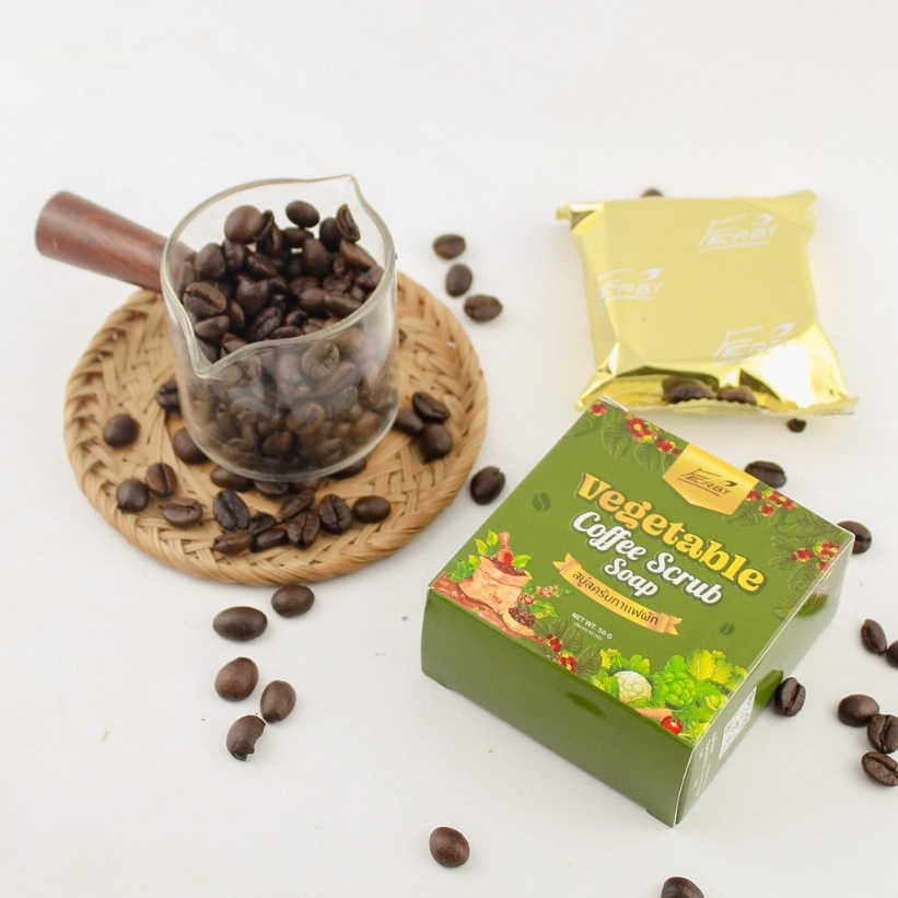 สครับเฟอร์บี้ เป็นทั้งสบู่และสครับในก้อนเดียว ขนาด50กรัม สครับกาแฟผักวิตามินเฟอร์บี้ ให้ความชุ่มชื้น ปราศจากน้ำหอม ออ