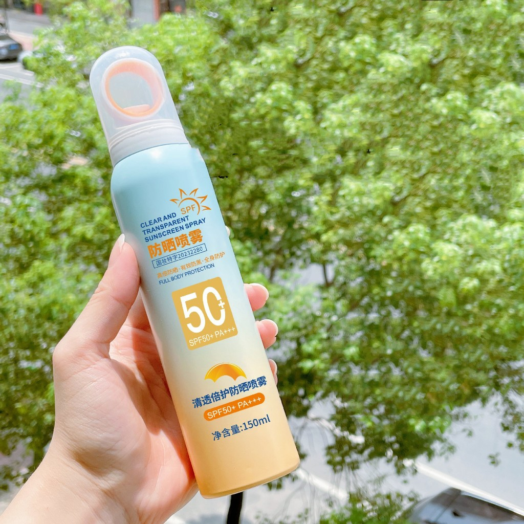 สเปรย์กันแดด150ml SPF50 PA+++ ป้องกันรังสียูวี สดชื่นไม่เยิ้ม SUNSCREEN SPRAY SPF50 PA+++ ครีมกันแดด -9500