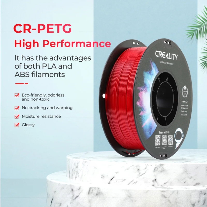 Creality CR-PETG 3D Filament 1.75mm, 1Kg - ( เส้นพลาสติกสำหรับเครื่องพิมพ์ 3D CR-PETG วัสดุการพิมพ์ )