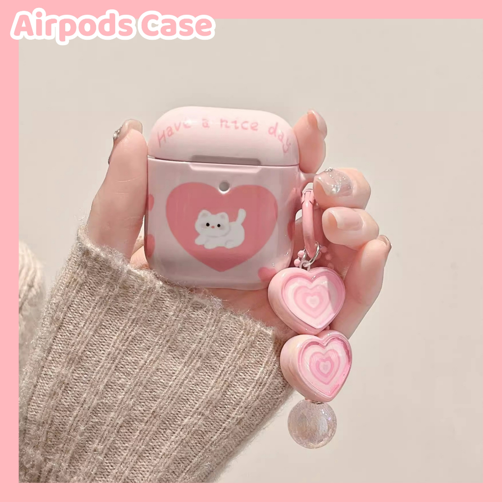 พร้อมส่ง เคส สำหรับ Airpods 3 case เคสหูฟัง AirPods 1/2/3/Pro/Pro2 การ์ตูน ปหัวใจ พร้อมจี้ กันกระแทกได้ดี กันรอยขีดข่วน