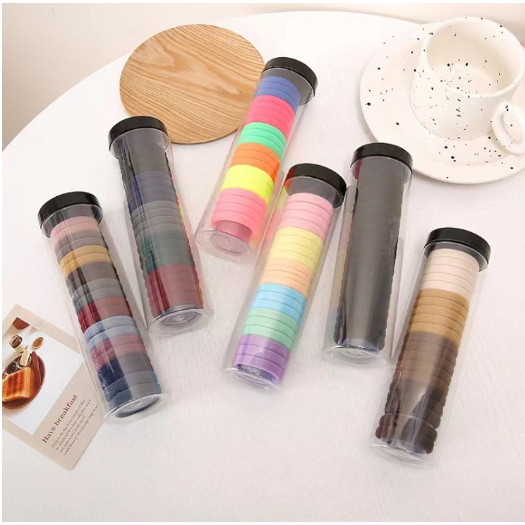 ชุดเซต ยางรัดผมวงกลม แฟชั่น ยืดหยุ่น สีสดใส สไตล์เกาหลี(9214)