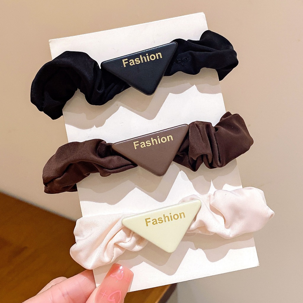 A937 ยางรัดผมผ้าแฟชั่น ประดับอคิริคพิมพ์Fashion พร้อมส่งในไทย