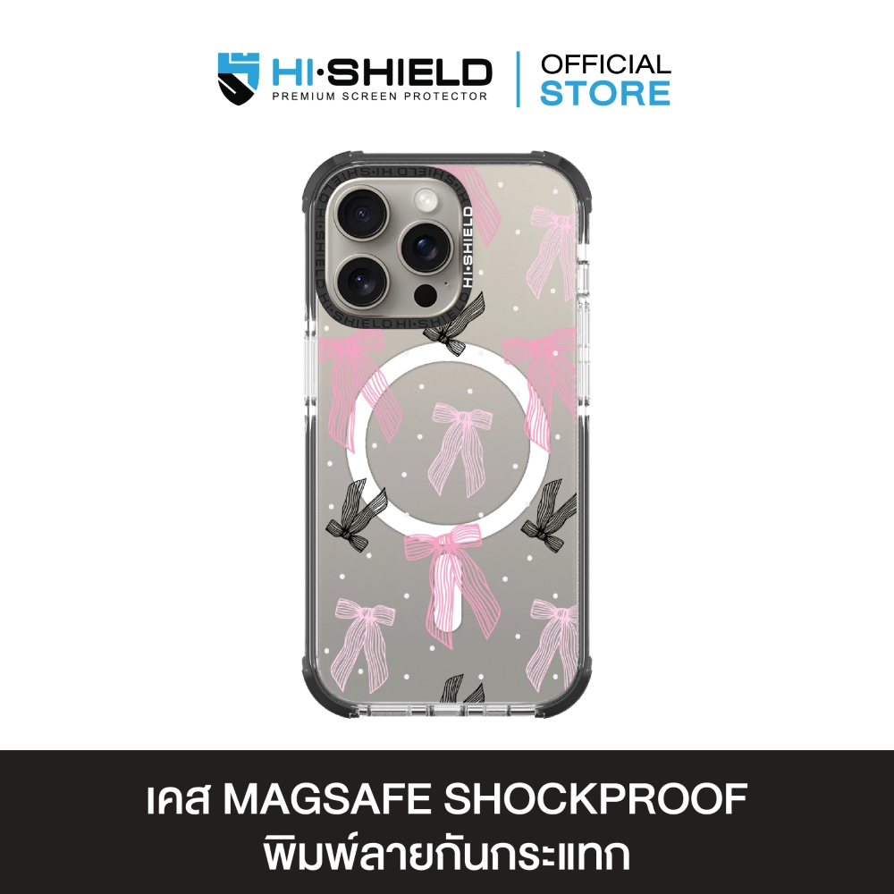 HI-SHIELD Stylish Magsafe Shockproof Case รุ่น Ribbon3 [iPhone16,15Pro/Pro Max,14Pro/Pro Max] - เคสแม่เหล็กกันกระแทก