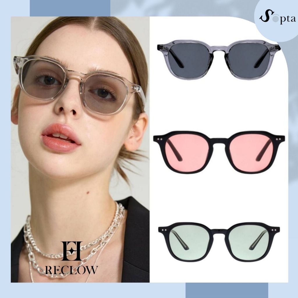 (พร้อมส่ง ไม่ต้องรอพรี ) แว่น RECLOW RC BB557 SUNGLASSES แว่นกันแดด สีเทา GREY , สีใส