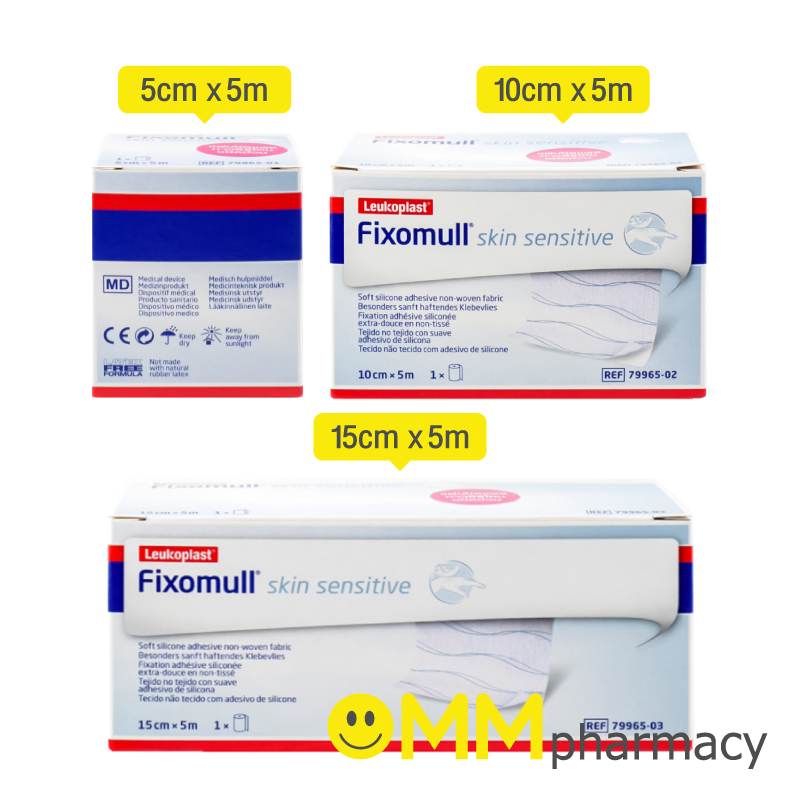 FIXOMULL แผ่นปิดแผลกาวซิลิโคน 1ม้วน/กล่อง