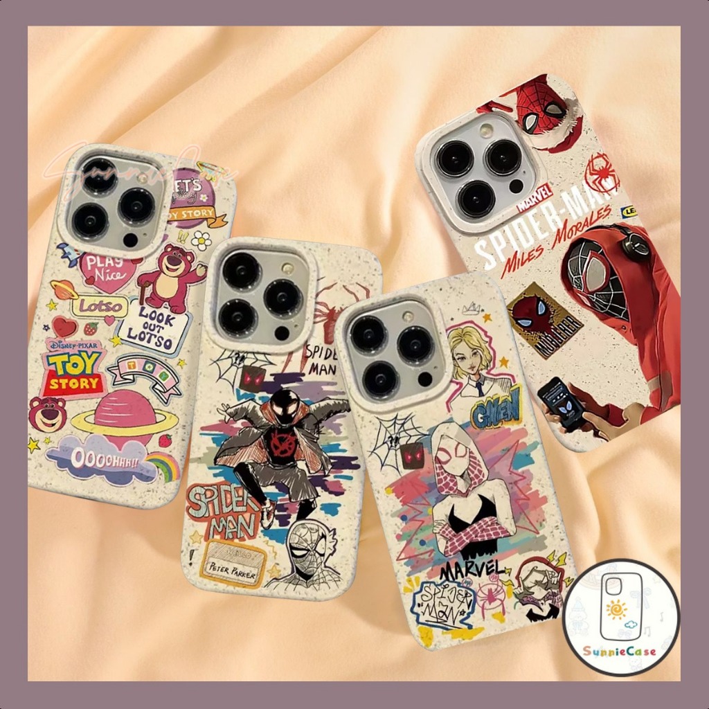 เคสโทรศัพท์มือถือ ลายการ์ตูนสไปเดอร์แมน กราฟฟิตี้ หลากสี สําหรับ iPhone 11 15 14 13 12 Pro MAX 7 6 8 6S Plus XR X XS MAX