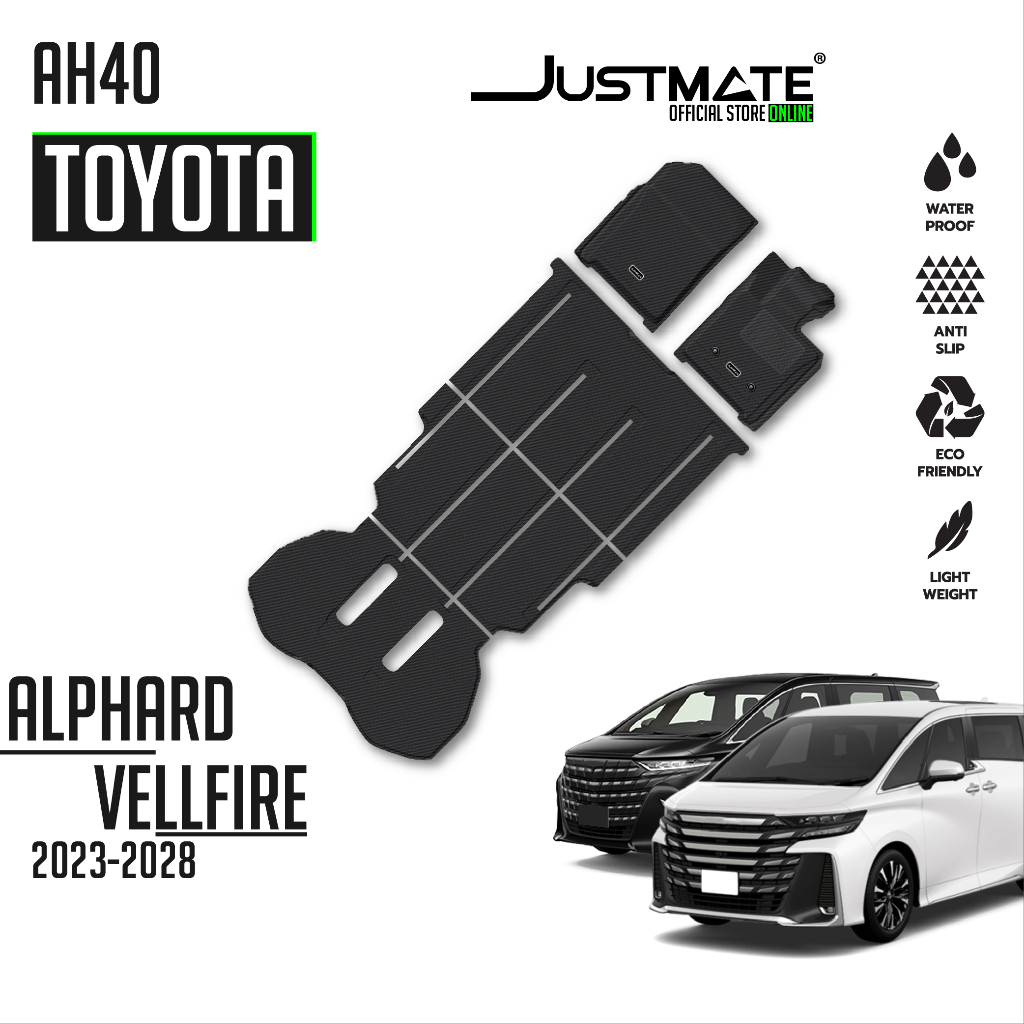 [JUSTMATE] TOYOTA ALPHARD / VELLFIRE AH40 2023-2028 အတွက် ကားကြမ်းခင်းဖျာ (ရေနံ/HEV နှစ်မျိုးလုံးသုံးလို့ရ)
