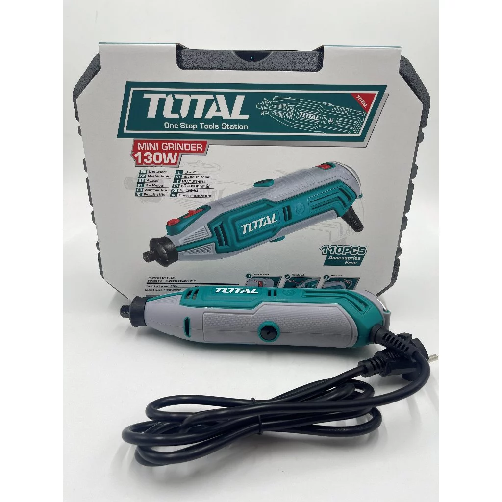 TOTAL รุ่น TG513326 ชุดเครื่องเจียรแม่พิมพ์ + สายอ่อน 130W อุปกรณ์แถมมาในกล่องอีก 109 ชิ้น