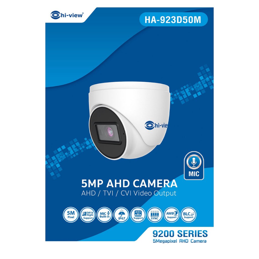 HA-923D50M กล้องวงจรปิดอินฟาเรด Hi-view พร้อมเสียง
