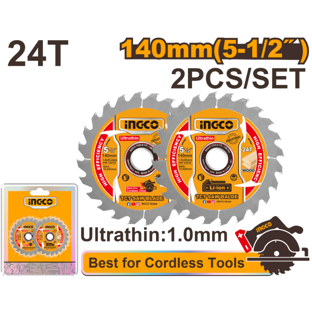 INGCO ใบเลื่อยวงเดือน5.5" (140mm.) รุ่น TSB1403 ของแท้100%
