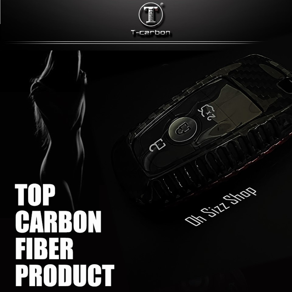 เคสรีโมทรถ Ford Everest , Ford Mustang, Ford Ranger 2024 Smart Key คาร์บอนไฟเบอร์แท้ T-Carbon Air Vent Design (Top Pr