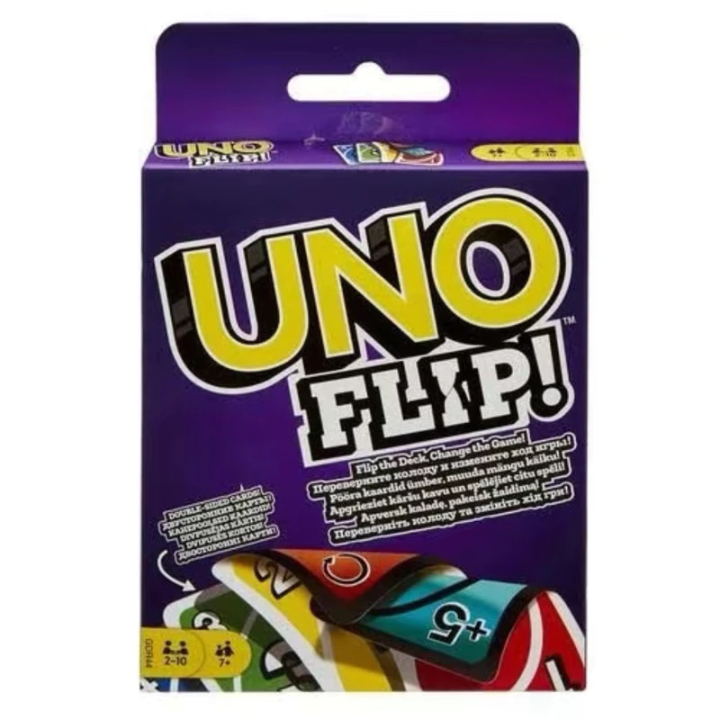 UNO Flip กล่องม่วง พร้อมส่งจากในไทย (112 ใบ)