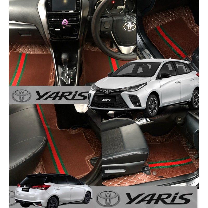 ( ฟรี!!หมอน+เบลท์) YARIS2019-2025รุ่น(5)ประตู  ชุดเต็ม6ชิ้น ในรถ3ปิดเบาะ-ท้ายรถ3